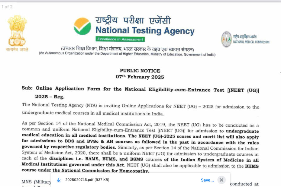 Neet ug 2025 registration